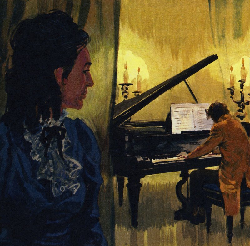 George Sand tok Chopin med til et hus i Nohant hvor han fortsatte å komponere av English School