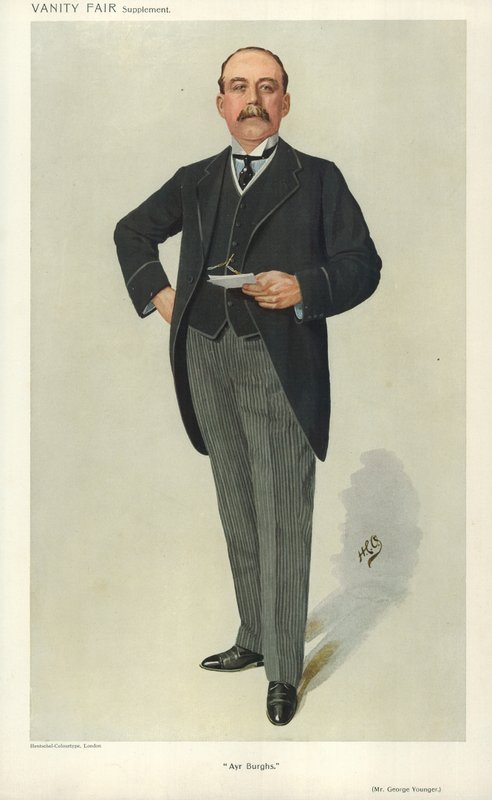 George Younger, Ayr Burghs, 6. januar 1910, tegneserie Vanity Fair av English School
