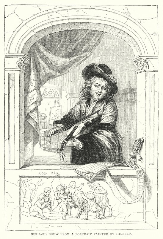 Gerhard Douw fra et portrett malt av ham selv (gravering) av English School