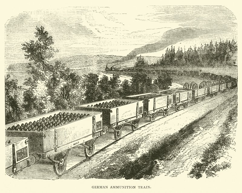 Tysk ammunisjonstog, september 1870 av English School