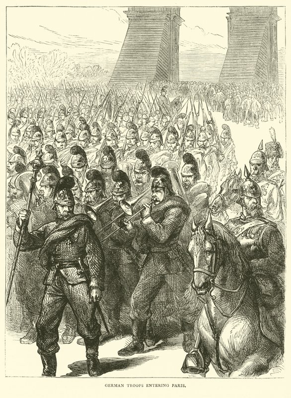 Tyske tropper kom inn i Paris, mars 1871 av English School