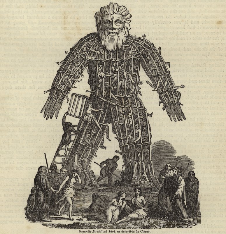Gigantisk Druidical Idol av English School