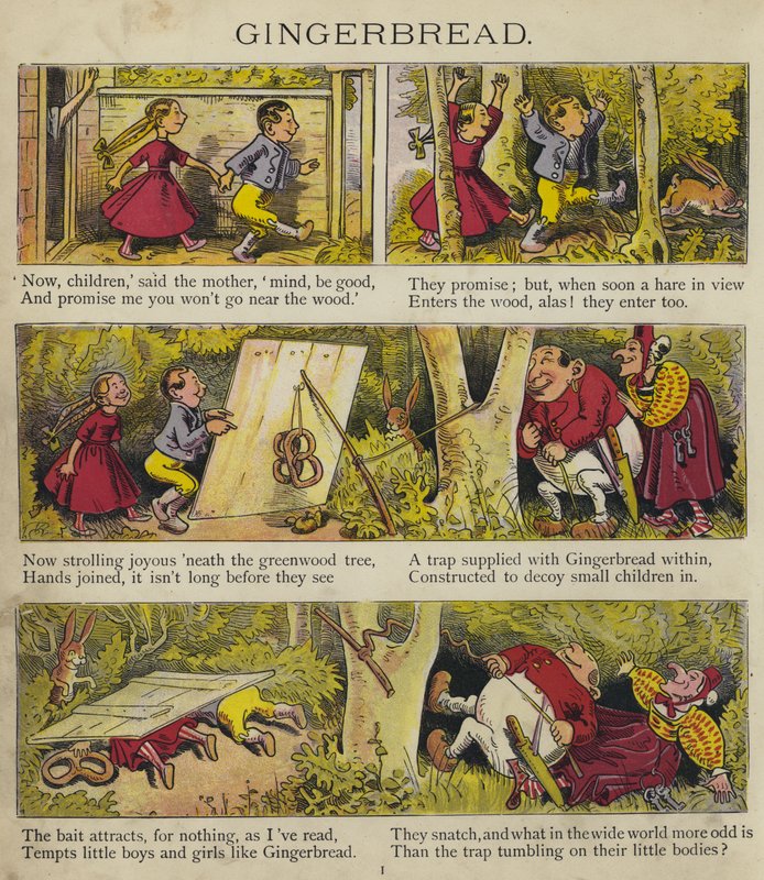 Pepperkaker (farge litho) av English School
