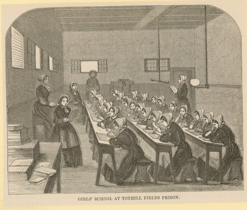 Jenteskole ved Tothill Fields fengsel av English School