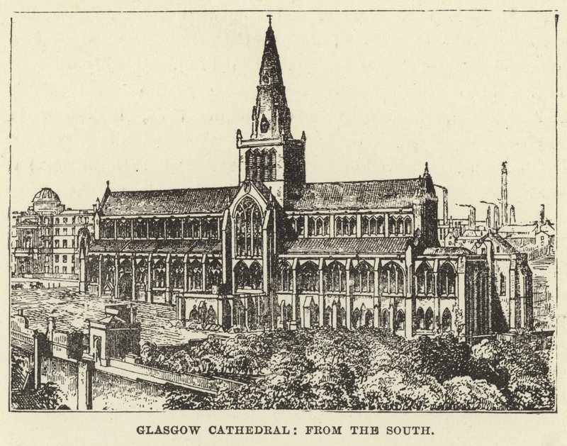 Glasgow Cathedral, fra sør av English School
