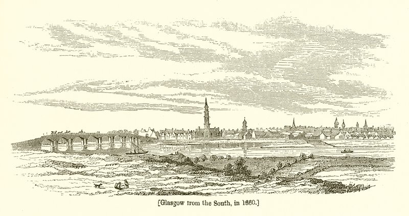 Glasgow fra sør, i 1660 av English School