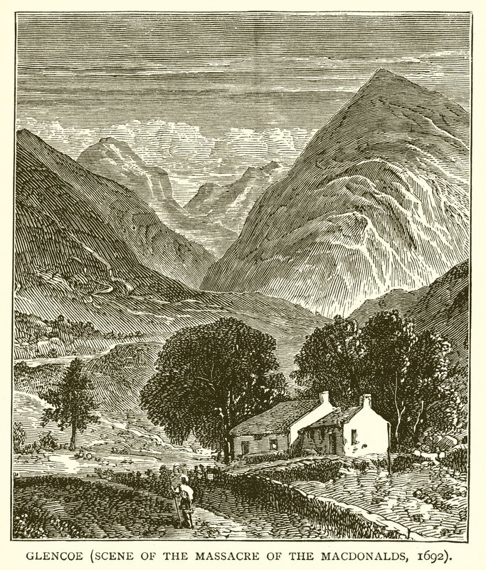 Glencoe (Scene of the Massacre of the Macdonalds, 1692) av English School