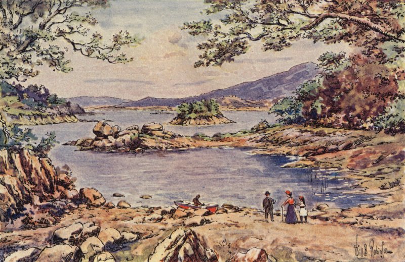 Glengariff (farge litho) av English School