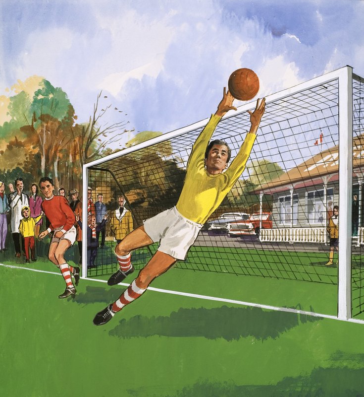 Målvakt i fotballkampen av English School