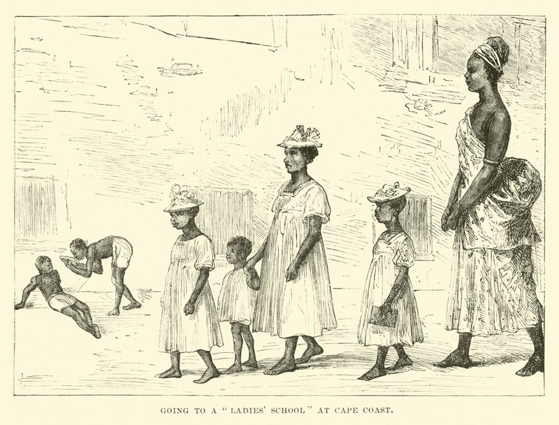 Går på en dameskole på Cape Coast av English School