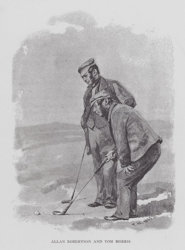 Golf: Allan Robertson og Tom Morris (litho) av English School