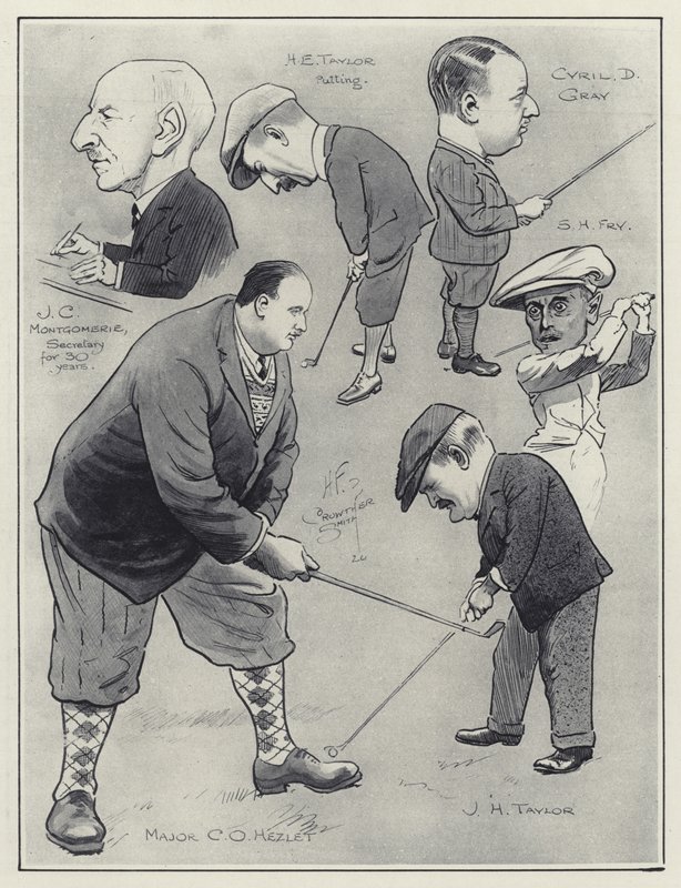 Golf Clubland karikaturer av English School