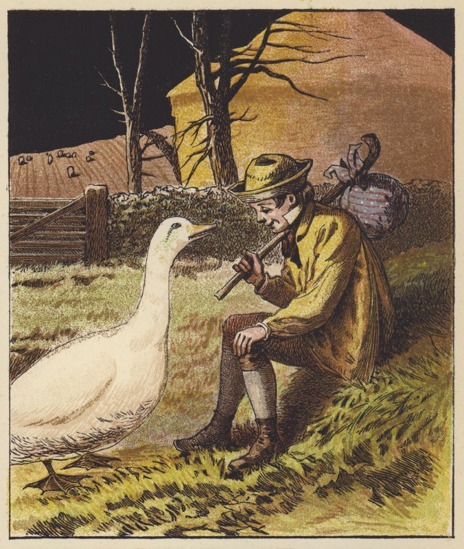Goosey, Goosey, Gander (farge litho) av English School