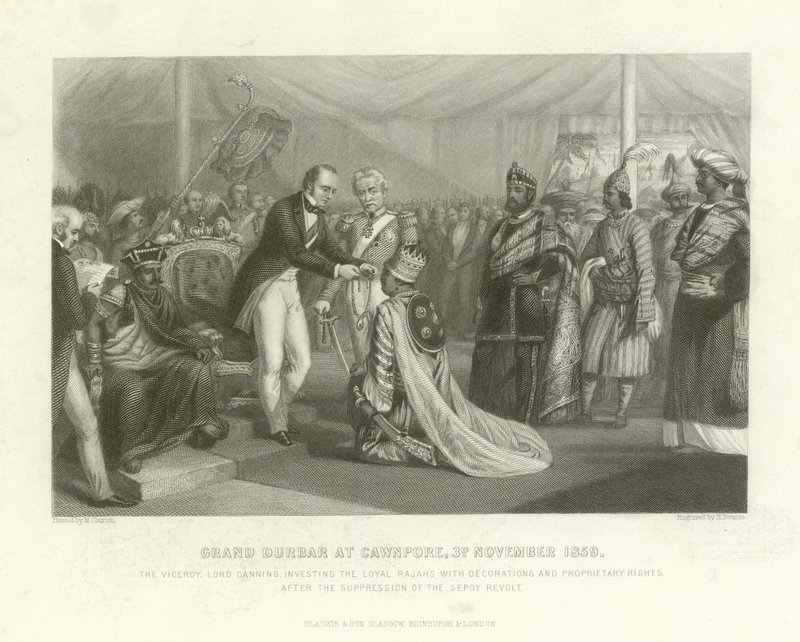 Grand Durbar i Cawnpore, 3. november 1859 av English School