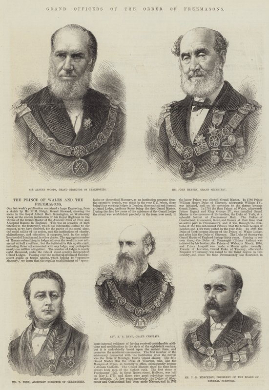 Grand Officers of the Order of Freemasons (gravering) av English School