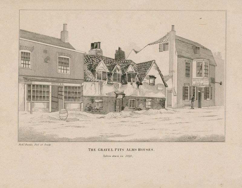 Gravel Pit Alms Houses, Notting Hill Gate, London av English School
