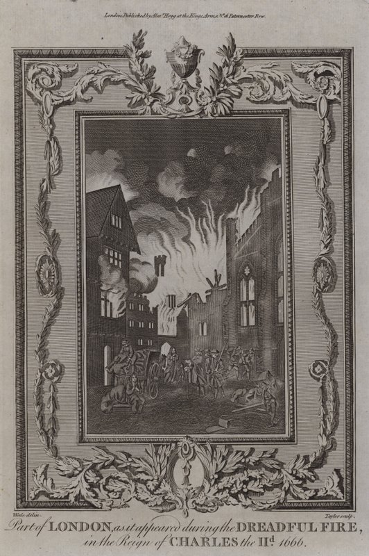Great Fire of London, 1666 av English School