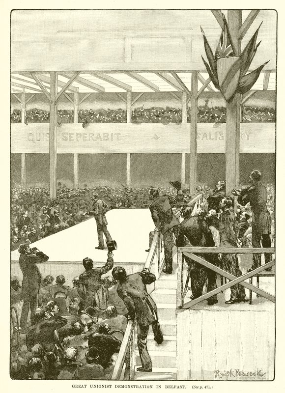 Stor unionistdemonstrasjon i Belfast, 1890 av English School