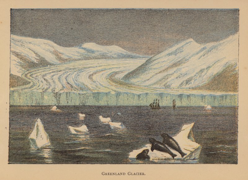 Grønlandsbreen (fargelitografi) av English School