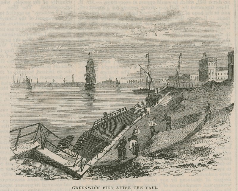 Greenwich Pier etter fallet av English School