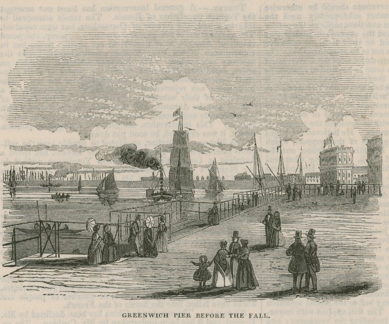 Greenwich Pier før høsten av English School