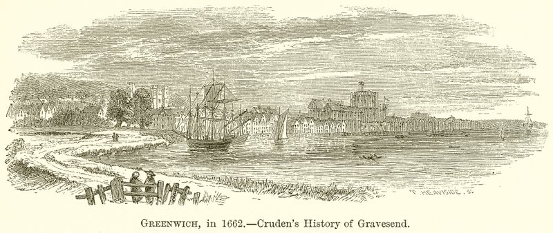 Greenwich, i 1662.--Crudens History of Gravesend av English School