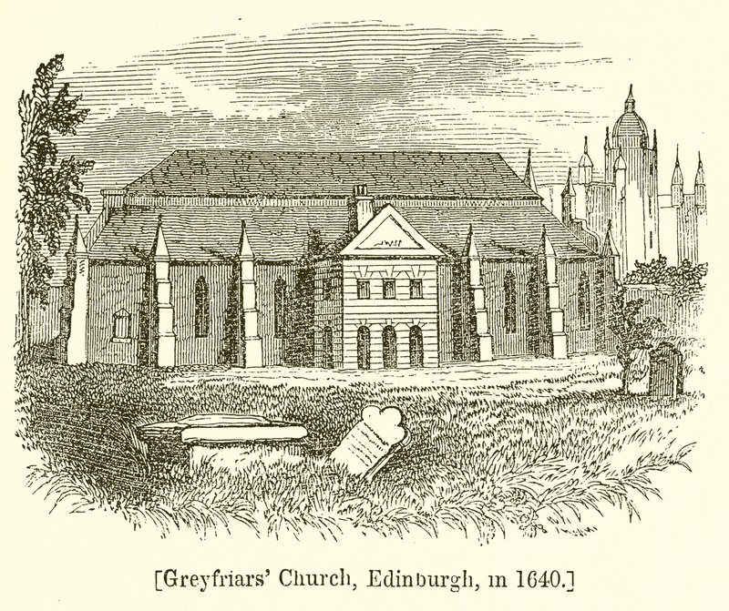 Greyfriars Church, Edinburgh, i 1640 av English School