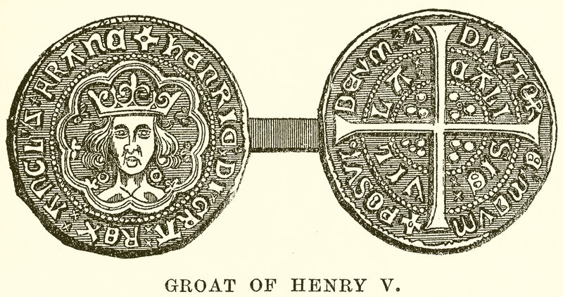 Groat av Henry V av English School