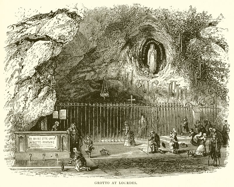 Grotte i Lourdes av English School