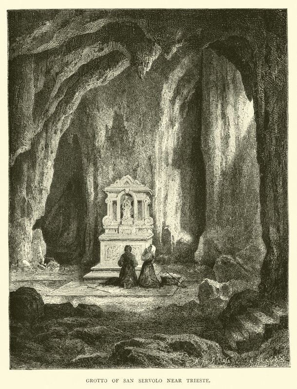 Grotte i San Servolo nær Trieste av English School