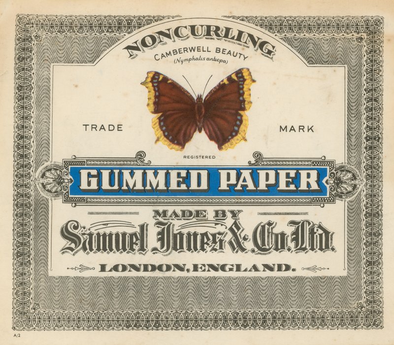 Gummed Paper, laget av Samuel Jones & Co Ltd, London av English School