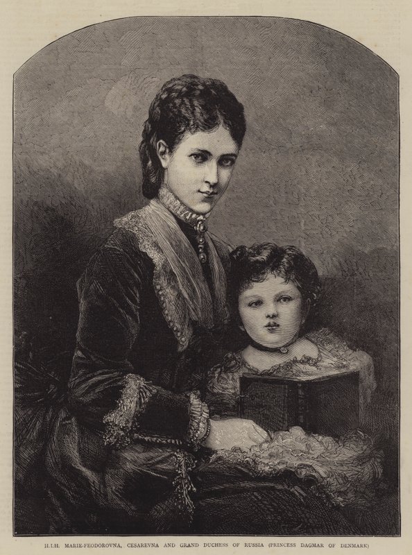 HIH Marie-Feodorovna, Cesarevna og storhertuginne av Russland, prinsesse Dagmar av Danmark (gravering) av English School