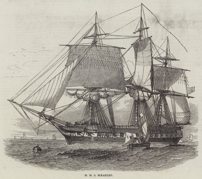 HMS Maeander (gravering) av English School