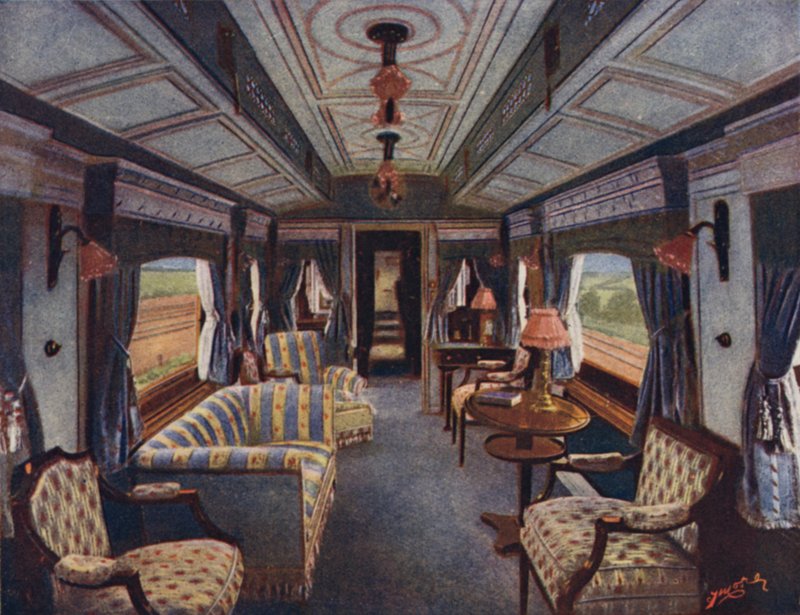 HM The Queens Day Compartment, Royal Saloon, London og North Western Railway av English School