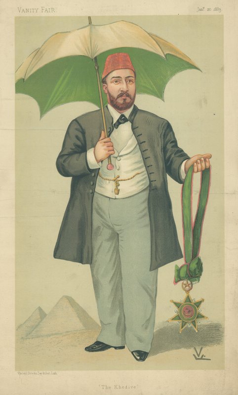 H H Mehemed Tewfik-Pasha, Khedive of Egypt, The Khedive, 20. januar 1883, Vanity Fair tegneserie av English School
