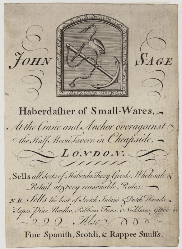 Sybeholdere, John Sage, byttekort av English School