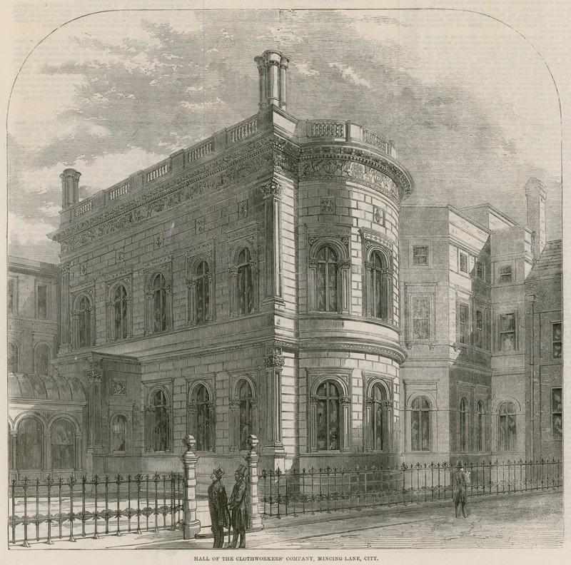Hall of the Clothworkers Company, Mincing Lane, London av English School