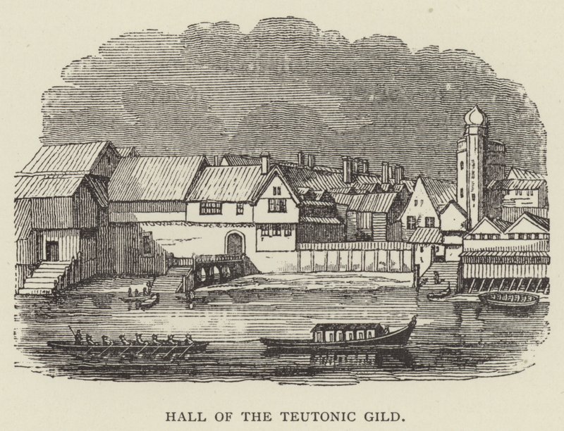 Hall of the Teutonic Gild (gravering) av English School