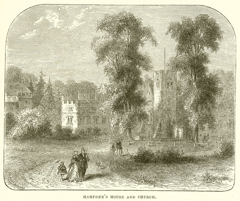 Hampdens hus og kirke av English School