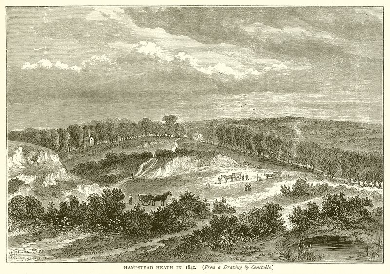 Hampstead Heath i 1840 av English School