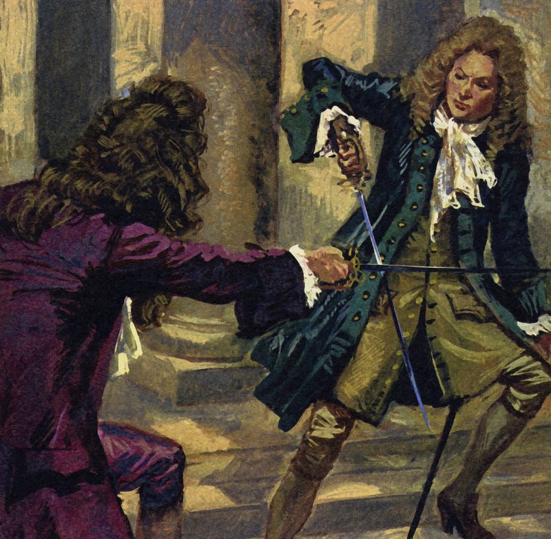 Handel og en komponist og sanger ved navn Mattheson kjempet en duell med sverd av English School