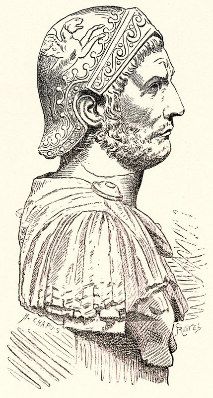 Hannibal, illustrasjon fra History of Rome av Victor Duruy, utgitt 1884 (digitalt forbedret bilde) av English School