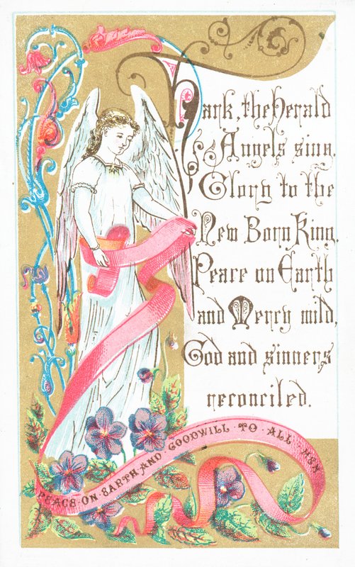 Hark The Herald Angels Sing, julekort av English School