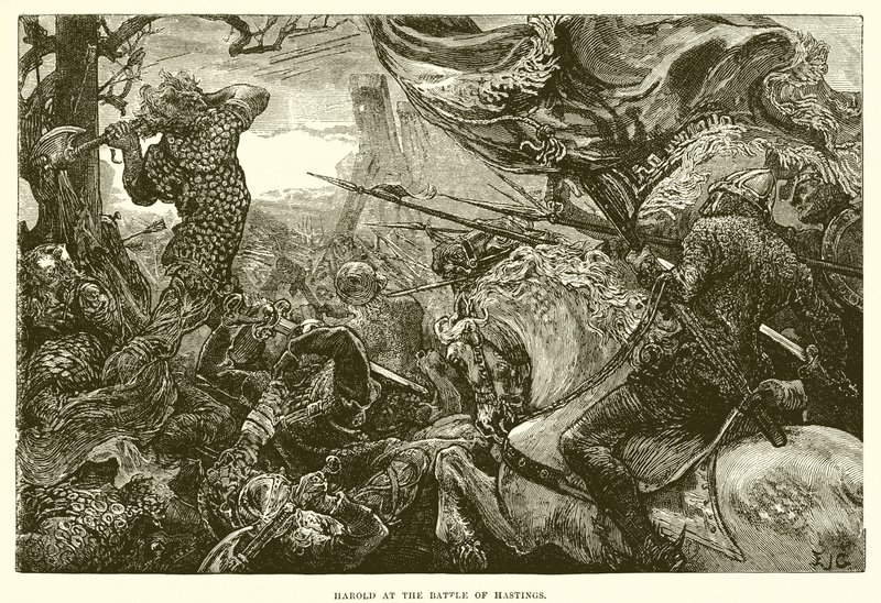 Harold i slaget ved Hastings av English School