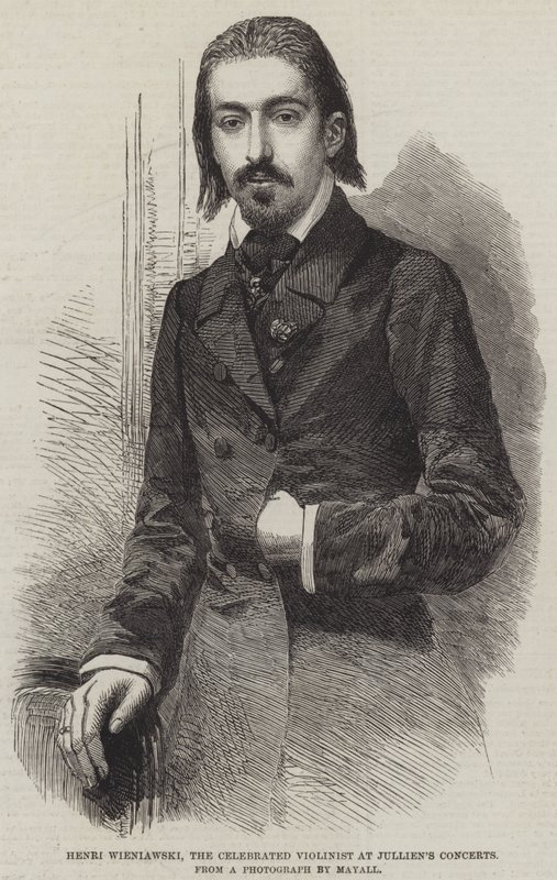 Henri Wieniawski, den berømte fiolinisten ved Julliens konserter (gravering) av English School