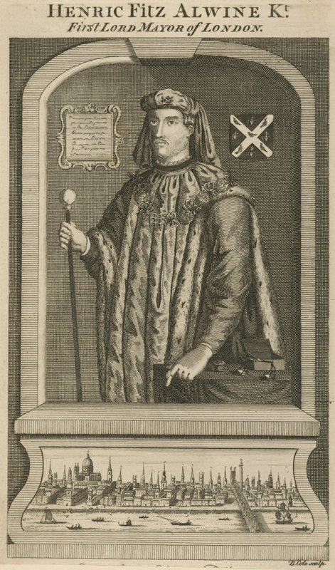 Henric Fitz Alwine, første Lord Mayor of London av English School