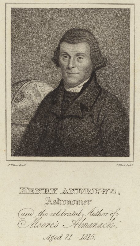 Henry Andrews, astronom og den berømte forfatteren av Moores Almanack (1744-1820) av English School