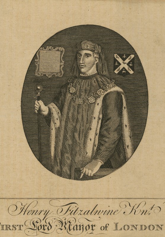 Henry Fitzalwine, første Lord Mayor of London av English School