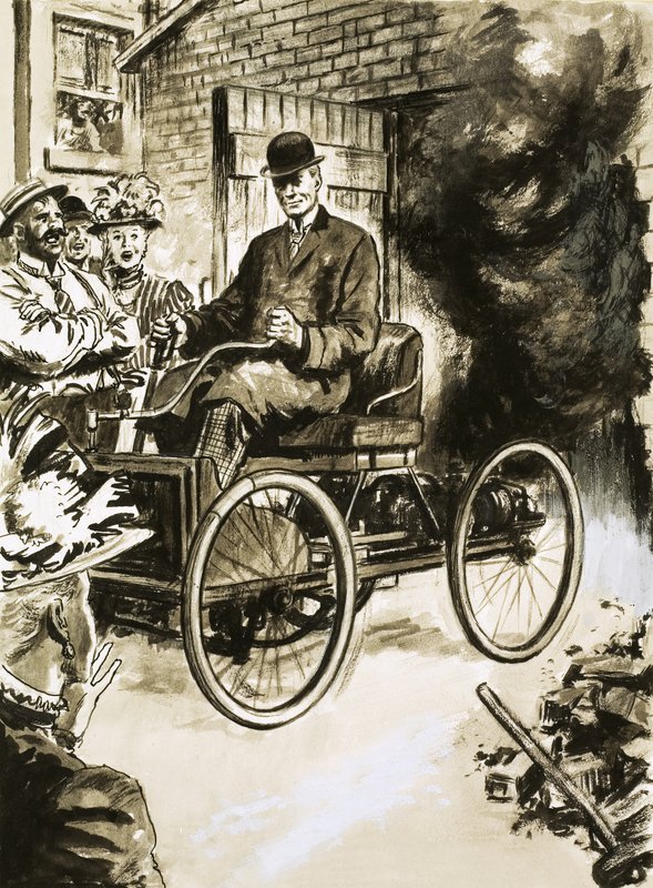 Henry Ford med sin første 
