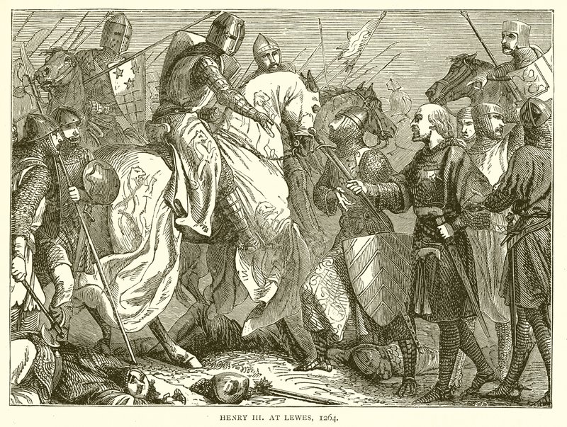 Henry III i Lewes, 1264 av English School